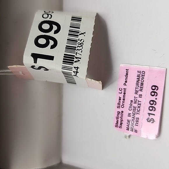 NWT Elegant Blue Sapphire And Sterling Silver Pendant Necklace - Picture 13 of 16